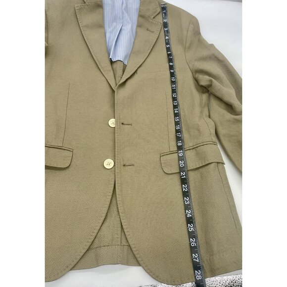 MASSIMO DUTTI Blazer Men's US 36 EU 46 Cotton Linen Casual Career Jacket Preppy - Picture 10 of 11